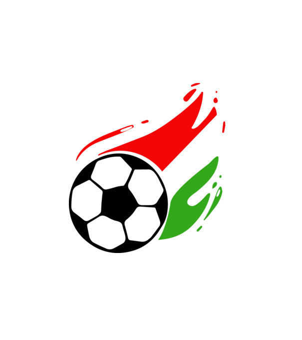 Magyar foci minta fehér pólón