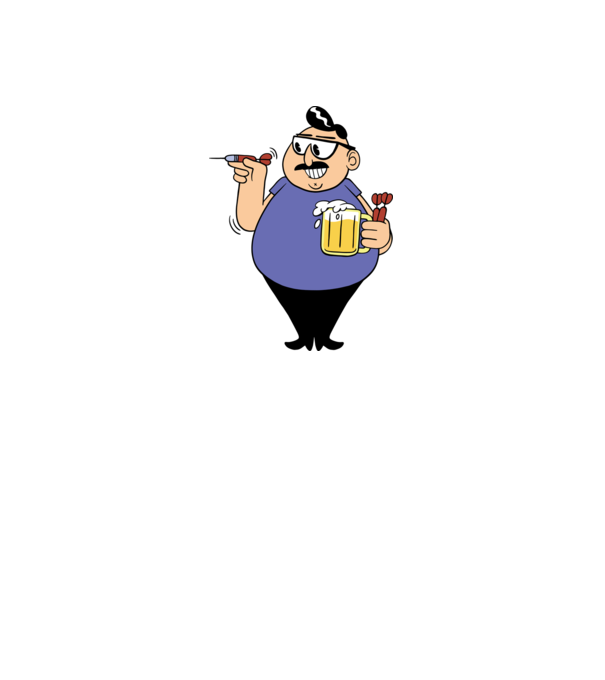 Darts minta fekete pólón