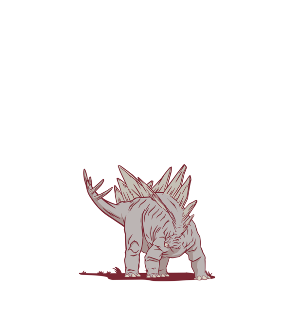 Stegosaurus minta sötétkék pólón