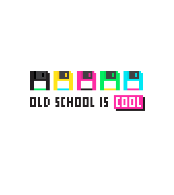 Old School is cool minta fehér/piros pólón