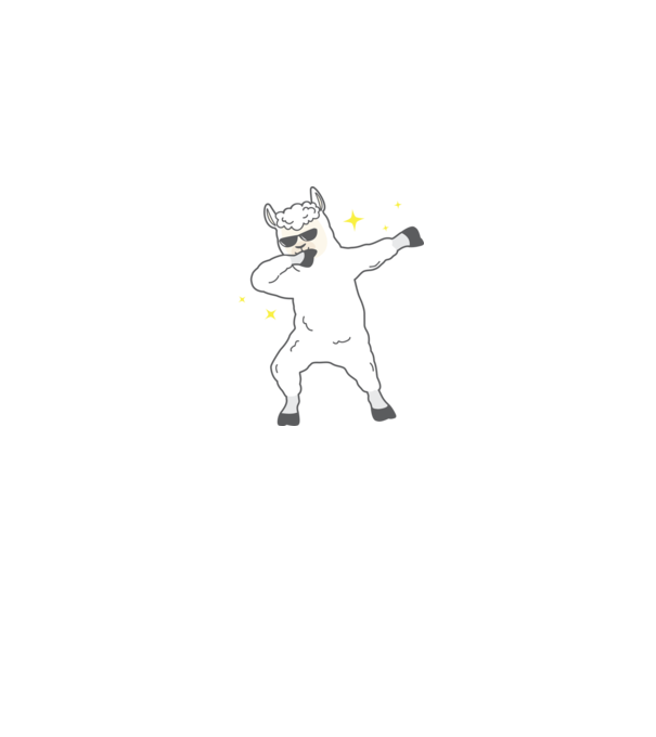 Láma dab minta farmerkék pólón