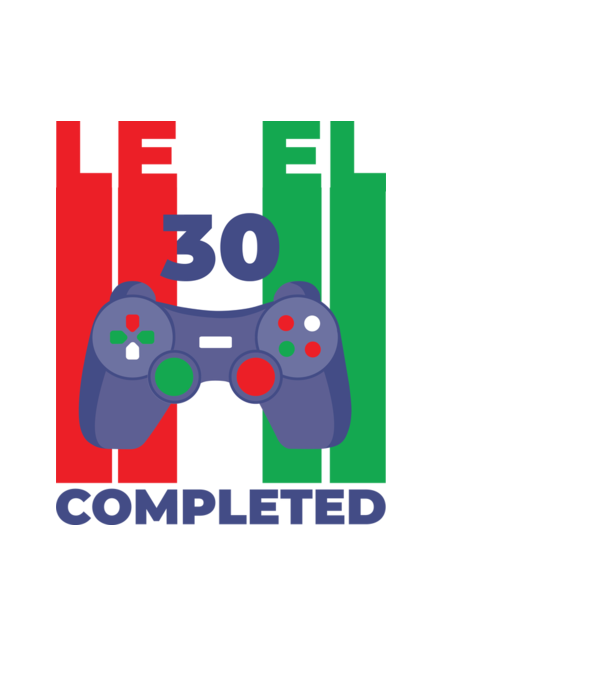 Level 30 minta fekete pólón