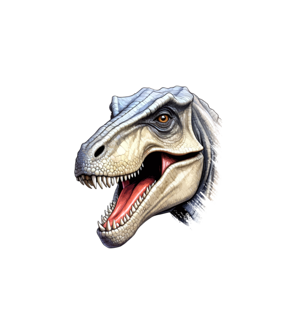 T-rex minta fehér pólón
