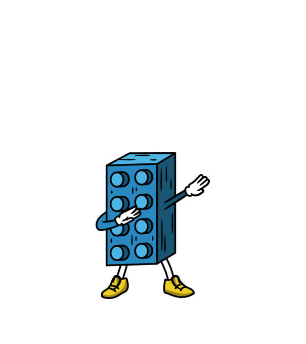 Lego dab minta fehér pólón