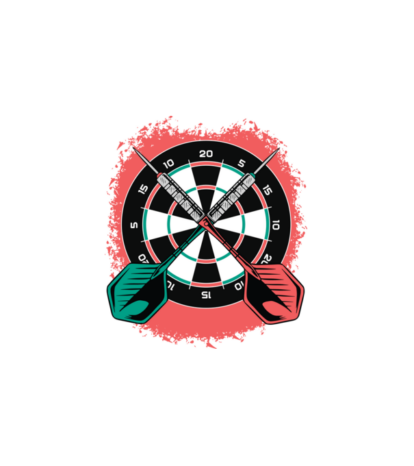 Darts minta fehér pólón