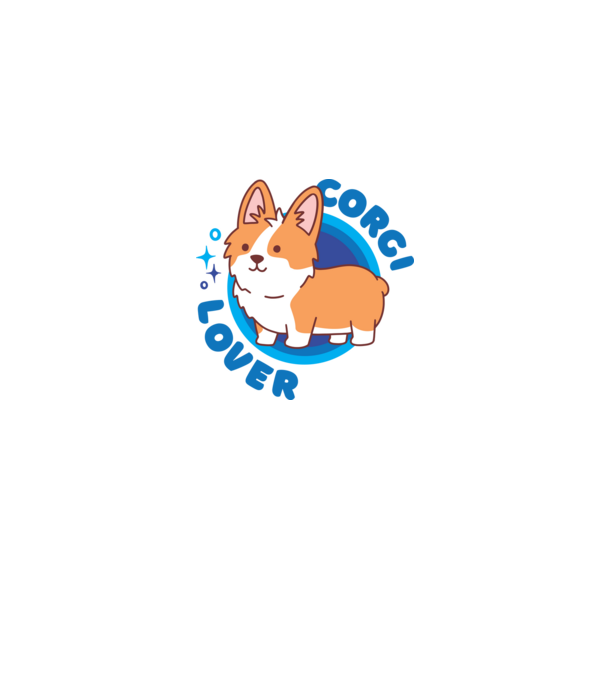 Corgi lover minta szürke pólón