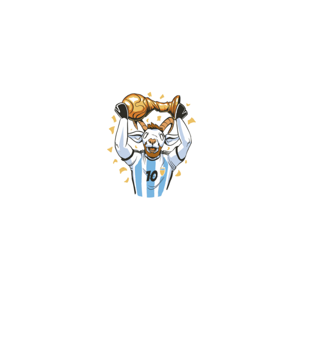 Messi - The Goat minta homokszín pólón
