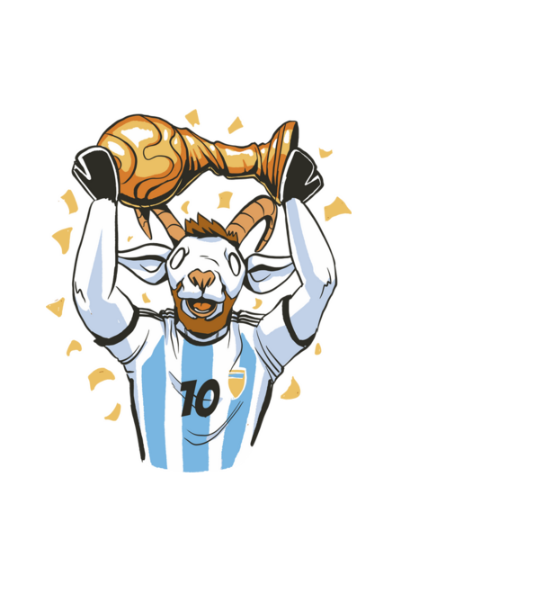 Messi - The Goat minta világoskék pólón