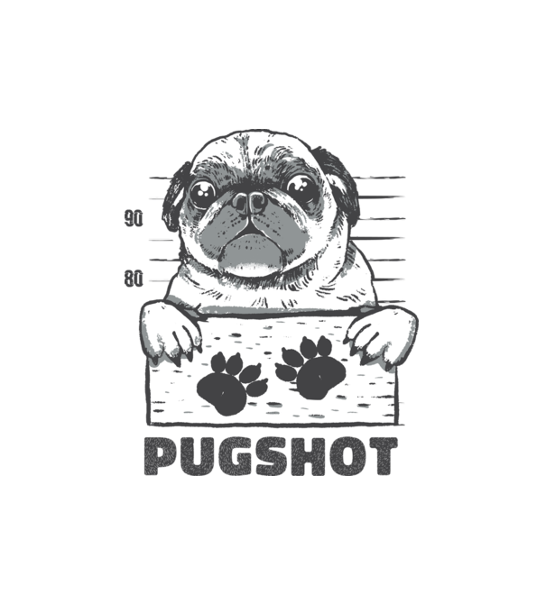 Pugshot minta fehér pólón