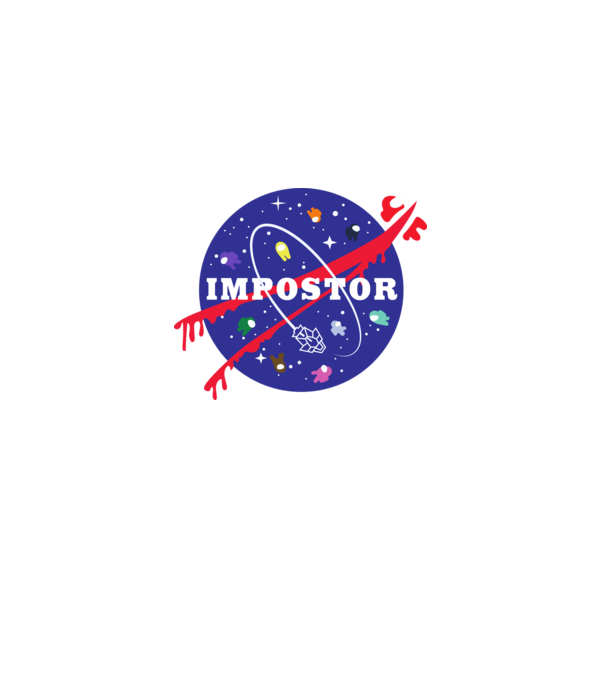Impostor - Among us  minta fehér pólón