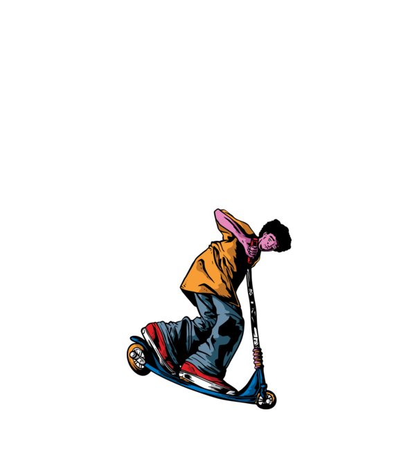 Roller minta királykék pólón
