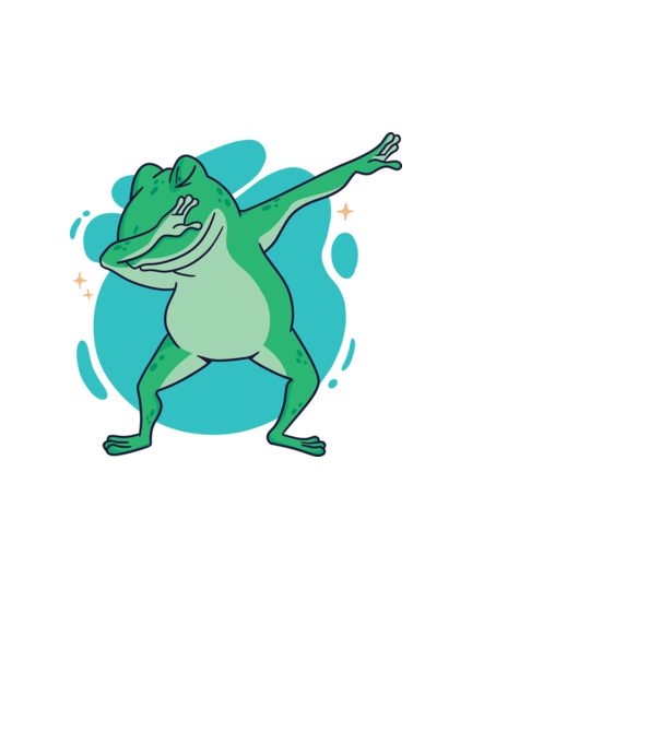 Béka dab minta fehér pólón
