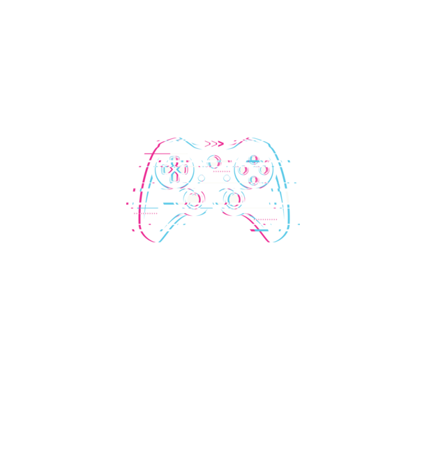 Glitched kontroller minta farmerkék pólón
