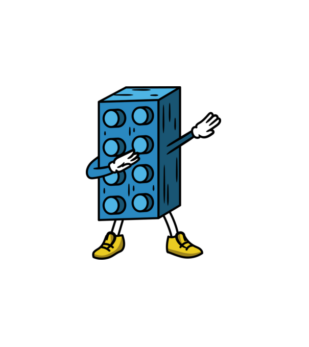 Lego dab minta fehér pólón