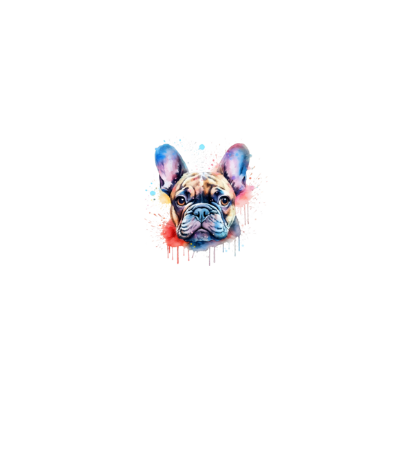 Francia bulldog minta szürke pólón