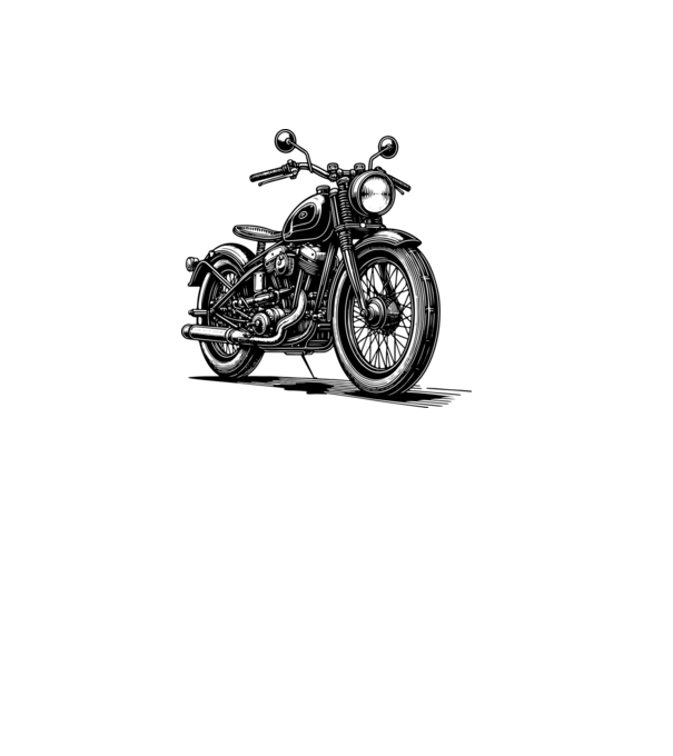 Retro motor minta fehér pólón