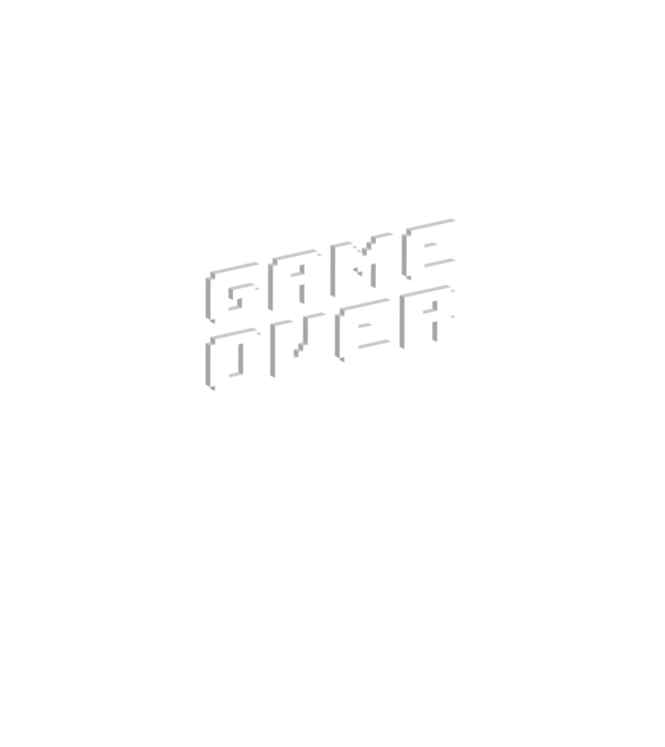 Game over minta fekete pólón