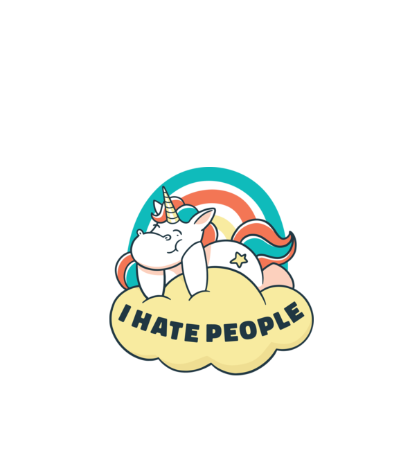 I hate people minta fehér pólón