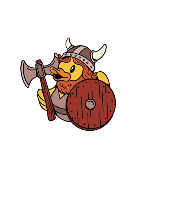 Viking kacsa minta világoskék pólón