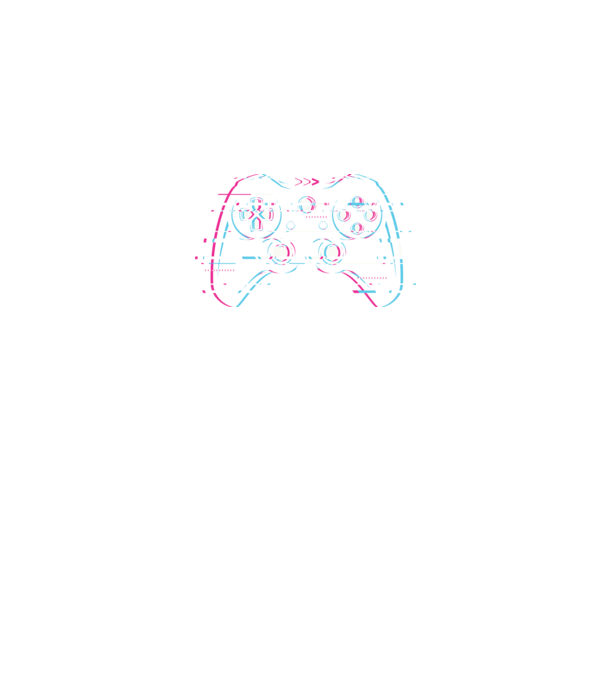 Glitched kontroller minta sötétkék pólón