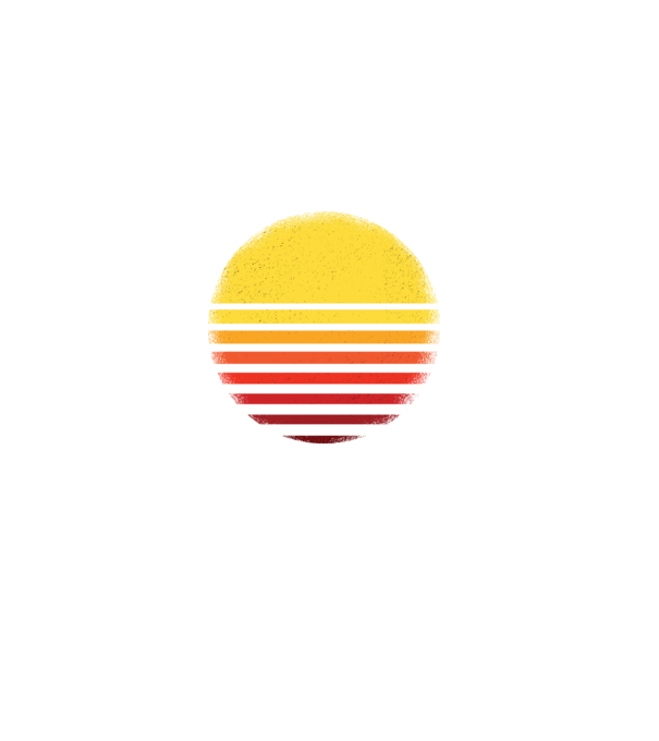 Retro naplemente minta fehér pólón