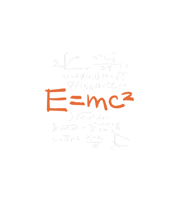 E=MC2 minta fehér pólón