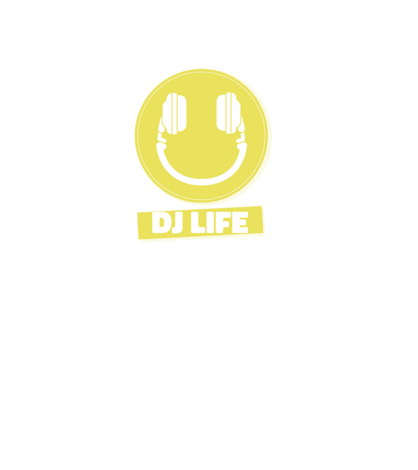DJ life minta fekete pólón