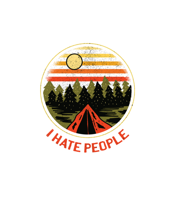 I hate people minta fehér pólón