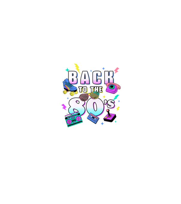 Back to the 80's minta fekete pólón