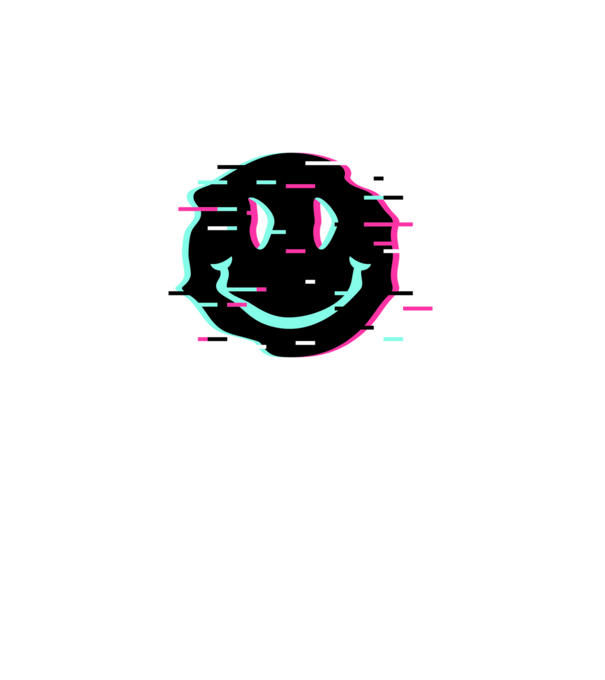 Neon smiley minta világos rózsaszín pólón