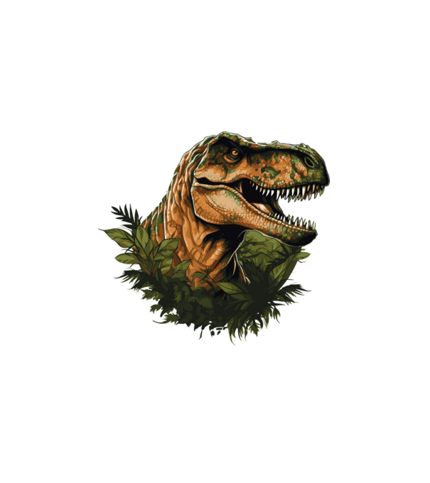 T-rex minta fehér pólón