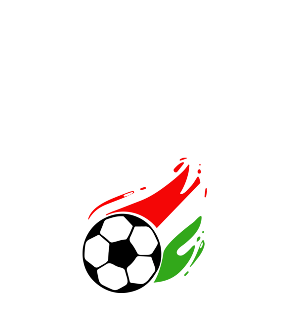 Magyar foci minta fehér pólón