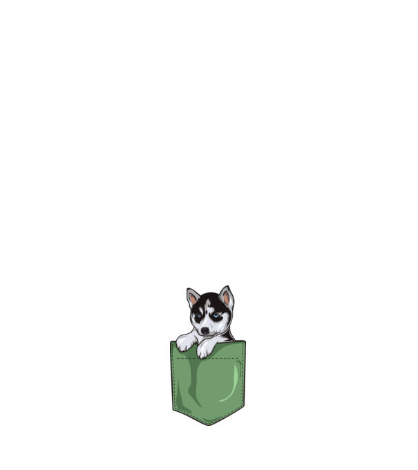 Husky zsebminta minta zöld pólón