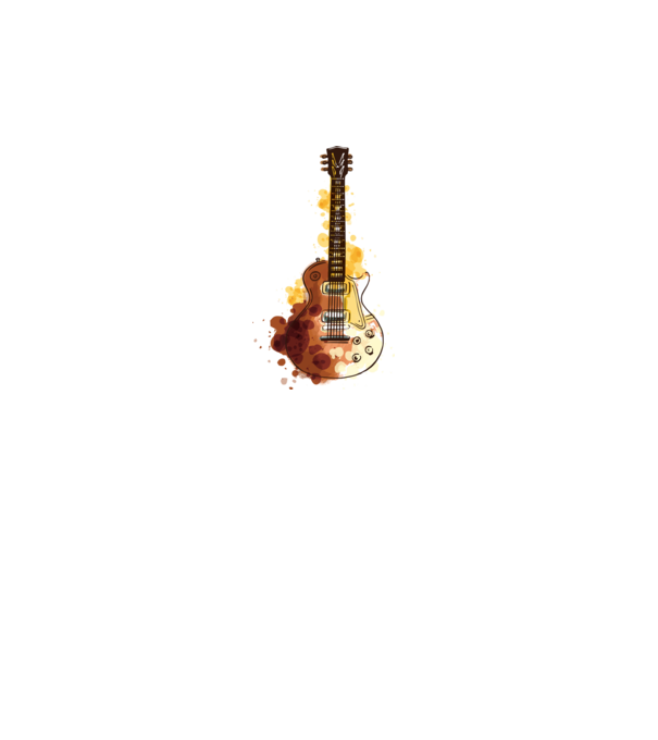 Gitár minta fehér pólón