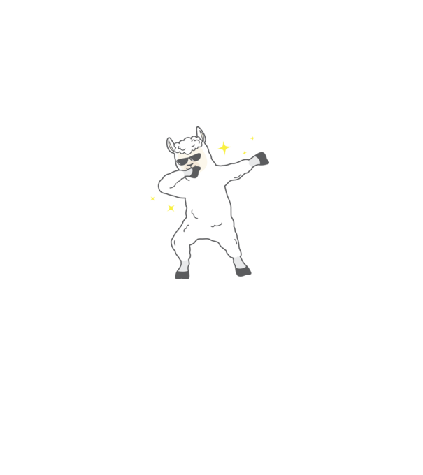 Láma dab minta zöld pólón