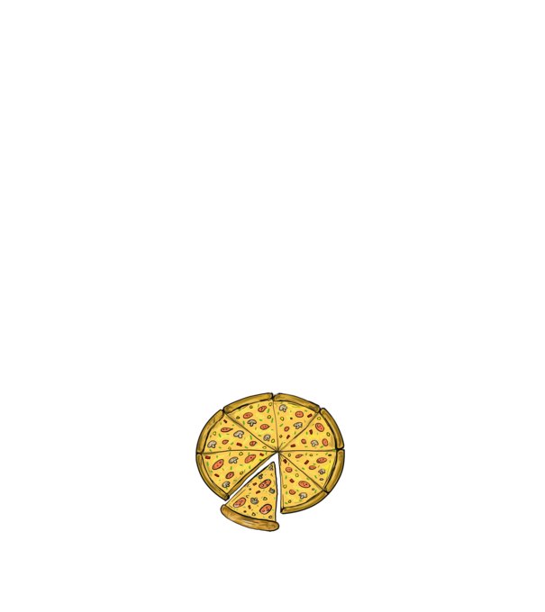 Pizza minta fehér pólón