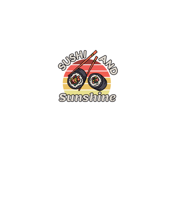 Sushi and sunshine minta fehér pólón