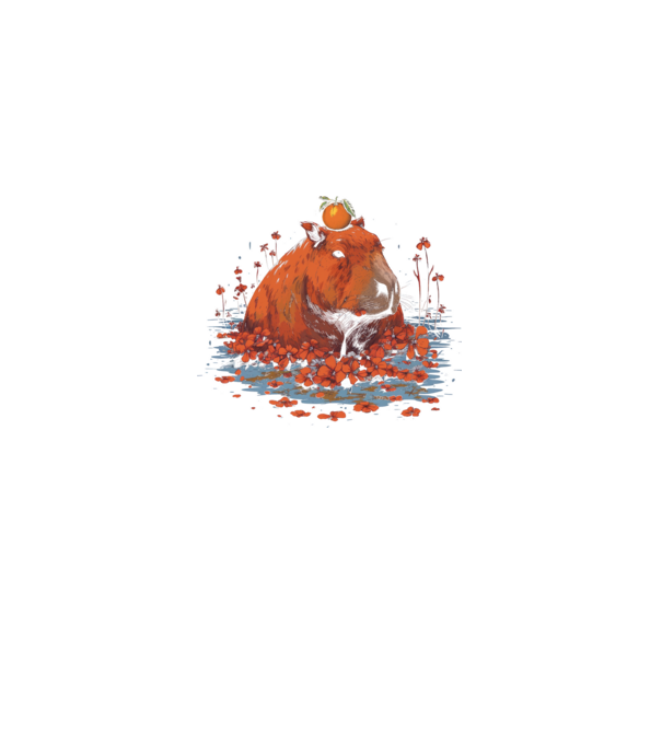 Capybara minta fekete pólón