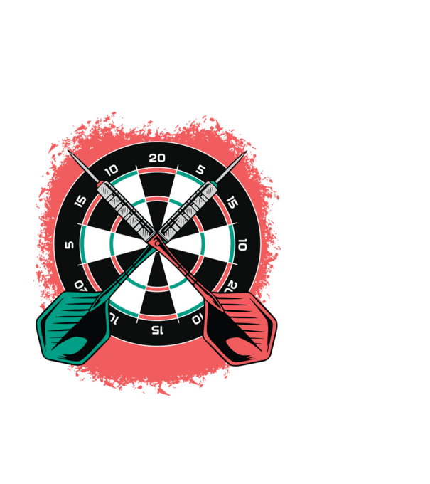Darts minta fekete pólón