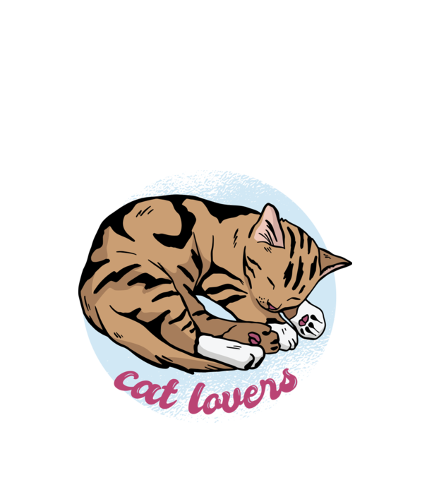 Cat lovers minta fehér pólón