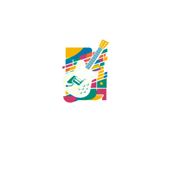 Elektromos gitár minta türkiz pólón