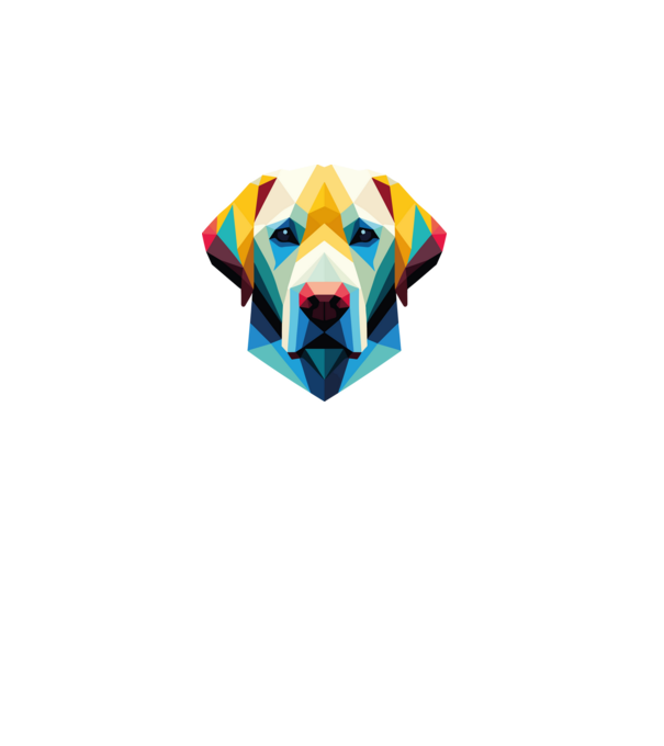 Labrador minta fehér pólón