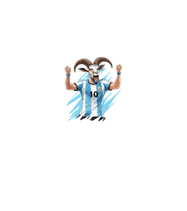 Messi a GOAT minta királykék pólón