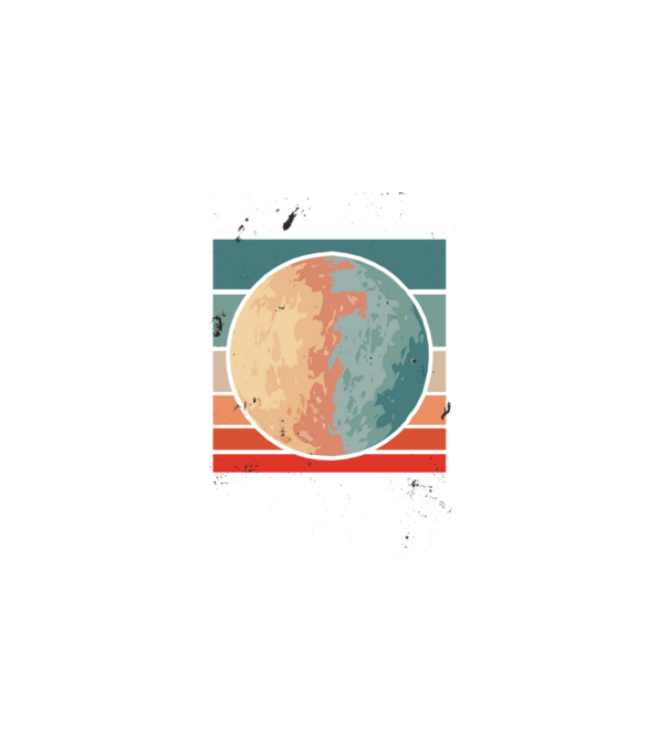 Plutó minta fehér pólón