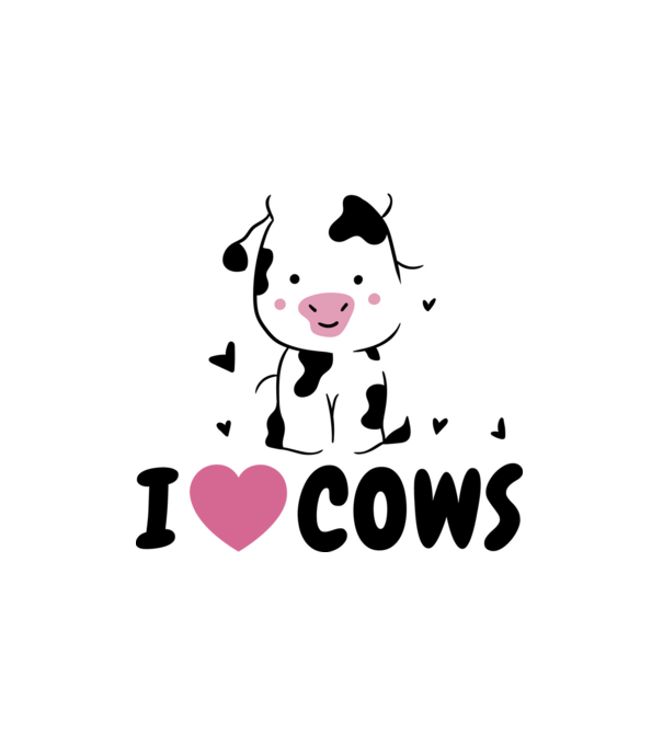 I love cows minta fehér pólón