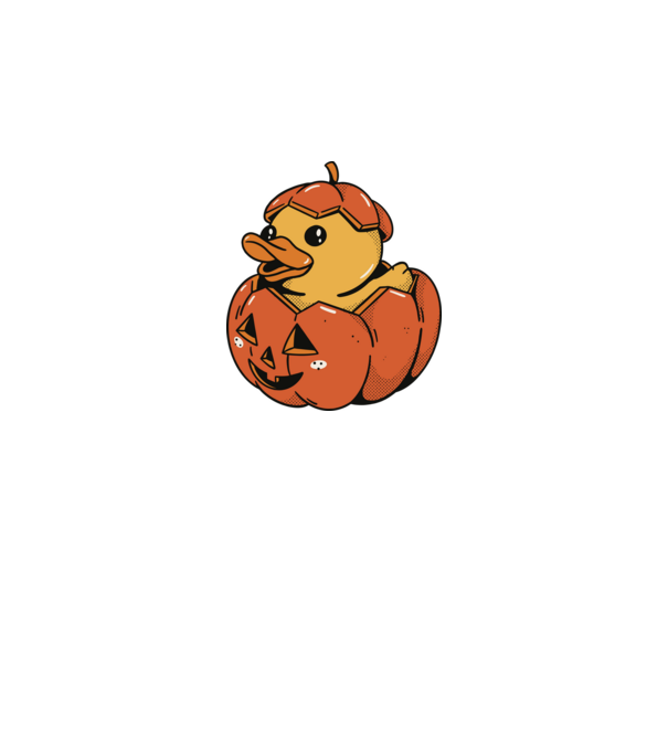 Halloweeni kacsa minta fehér pólón