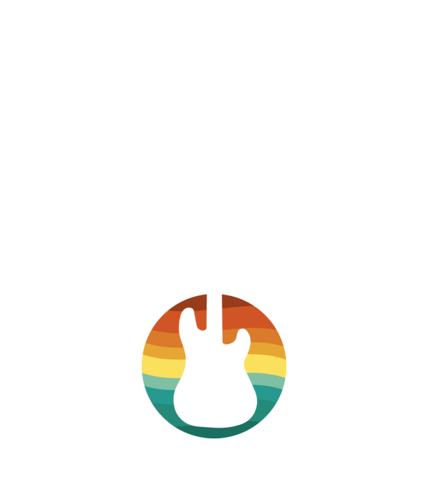 Basszusgitár minta sötétkék pólón