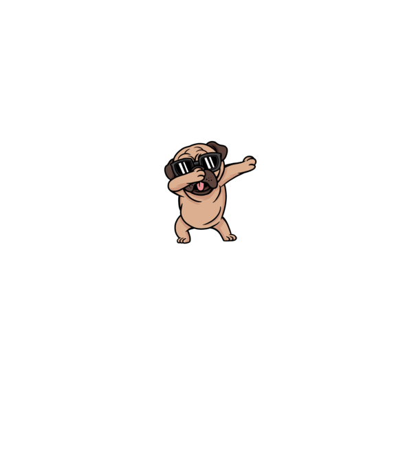 Mopsz dab minta szürke pólón