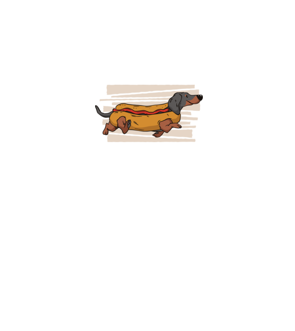 Hotdog tacskó minta szürke pólón