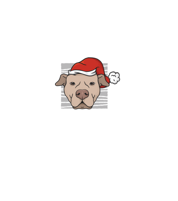 Karácsonyi pitbull minta fehér pólón